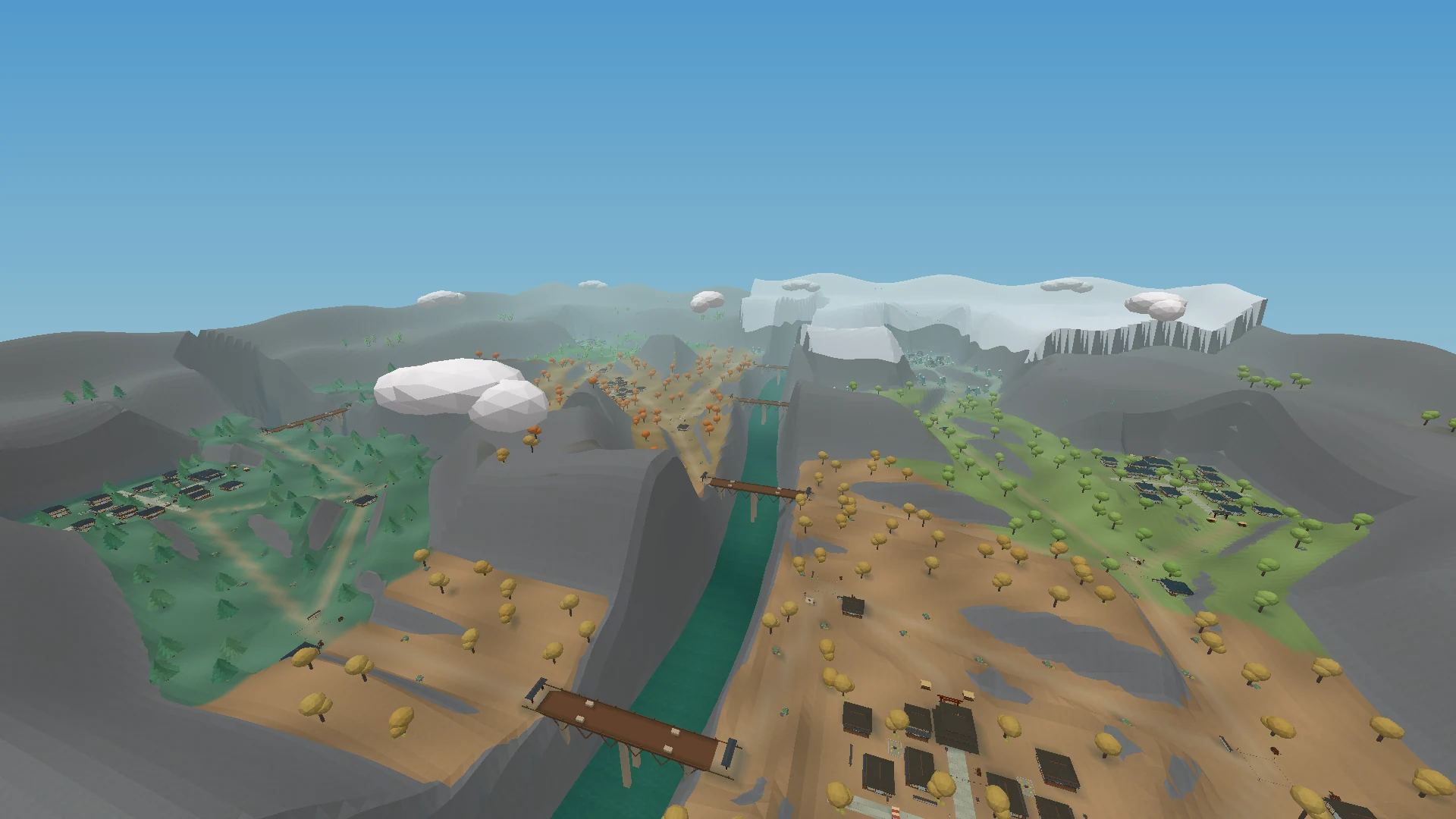 The rivers, mountain districts and crossings of Shogun Highlands.