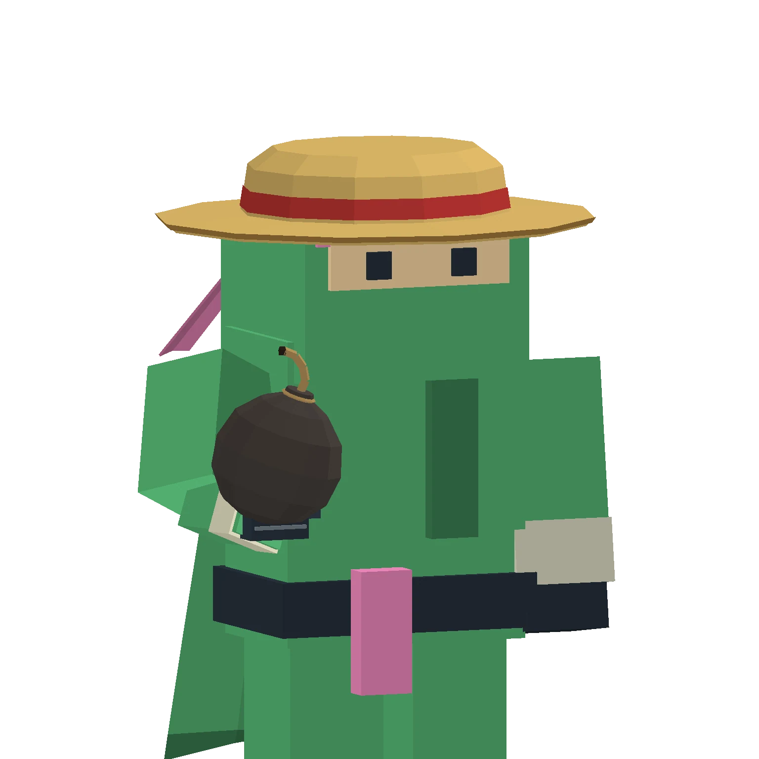 Nori / Straw Hat + Cape · Bomb grenade