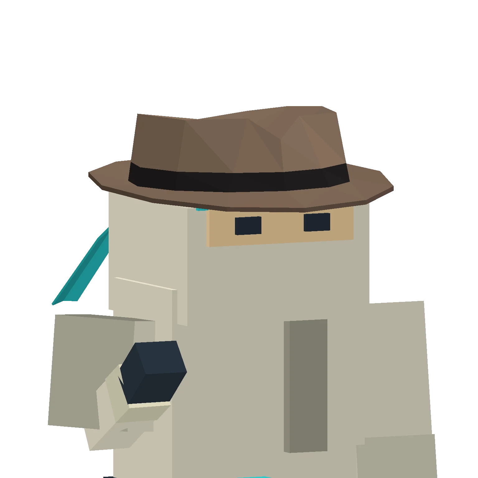 Fedora: Headwear rendered on the current ninja model.
