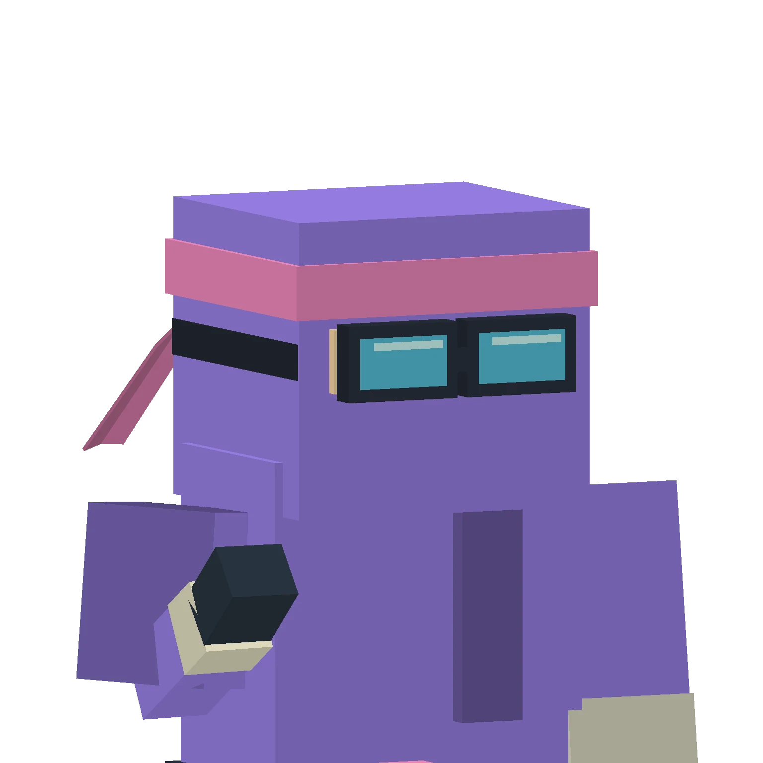 Goggles: Headwear rendered on the current ninja model.