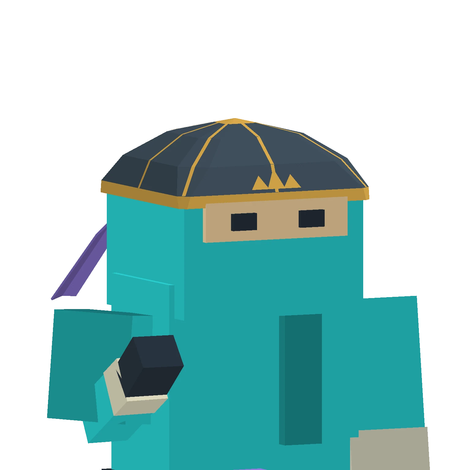 Kabuto Hachi: Headwear rendered on the current ninja model.
