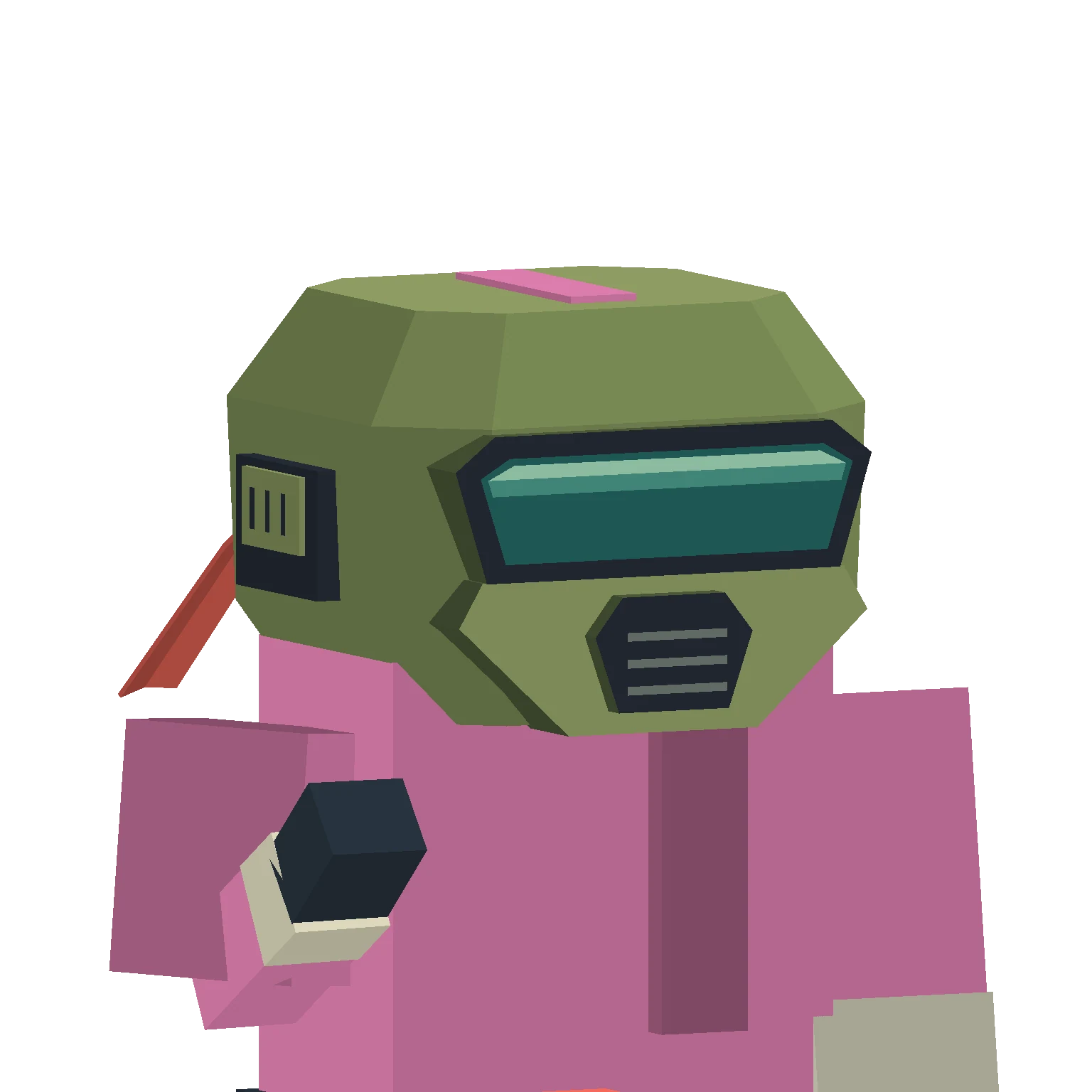War Helmet: Headwear rendered on the current ninja model.